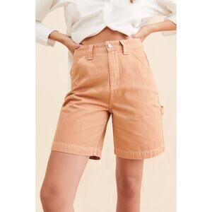 ZGY Denim High Rise Carpenter Denim Shorts NWT Size 28